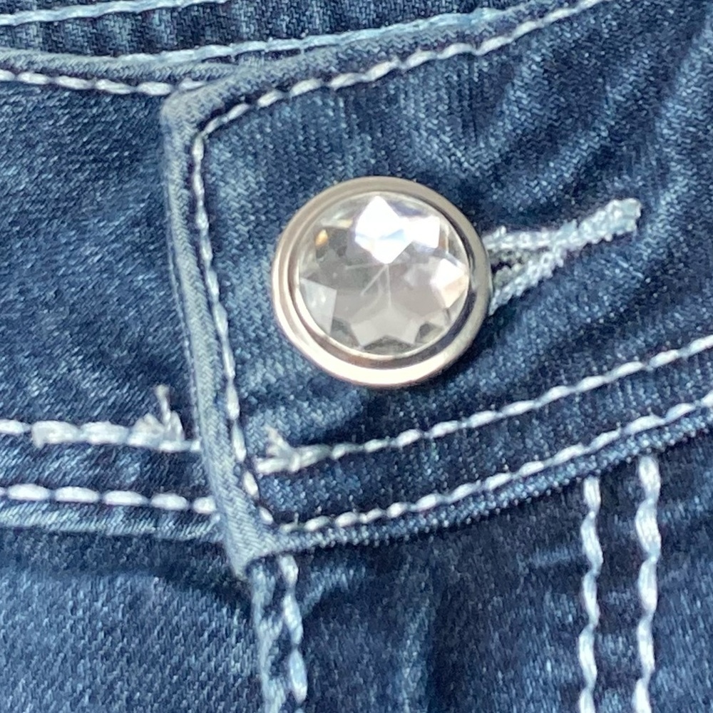 D’MODE CLASSIX Rhinestone Bling Low Rise Bootcut Jeans - Size 2 - Picture 5 of 12
